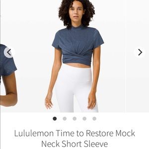 Lululemon Time to Restore Mockneck tshirt